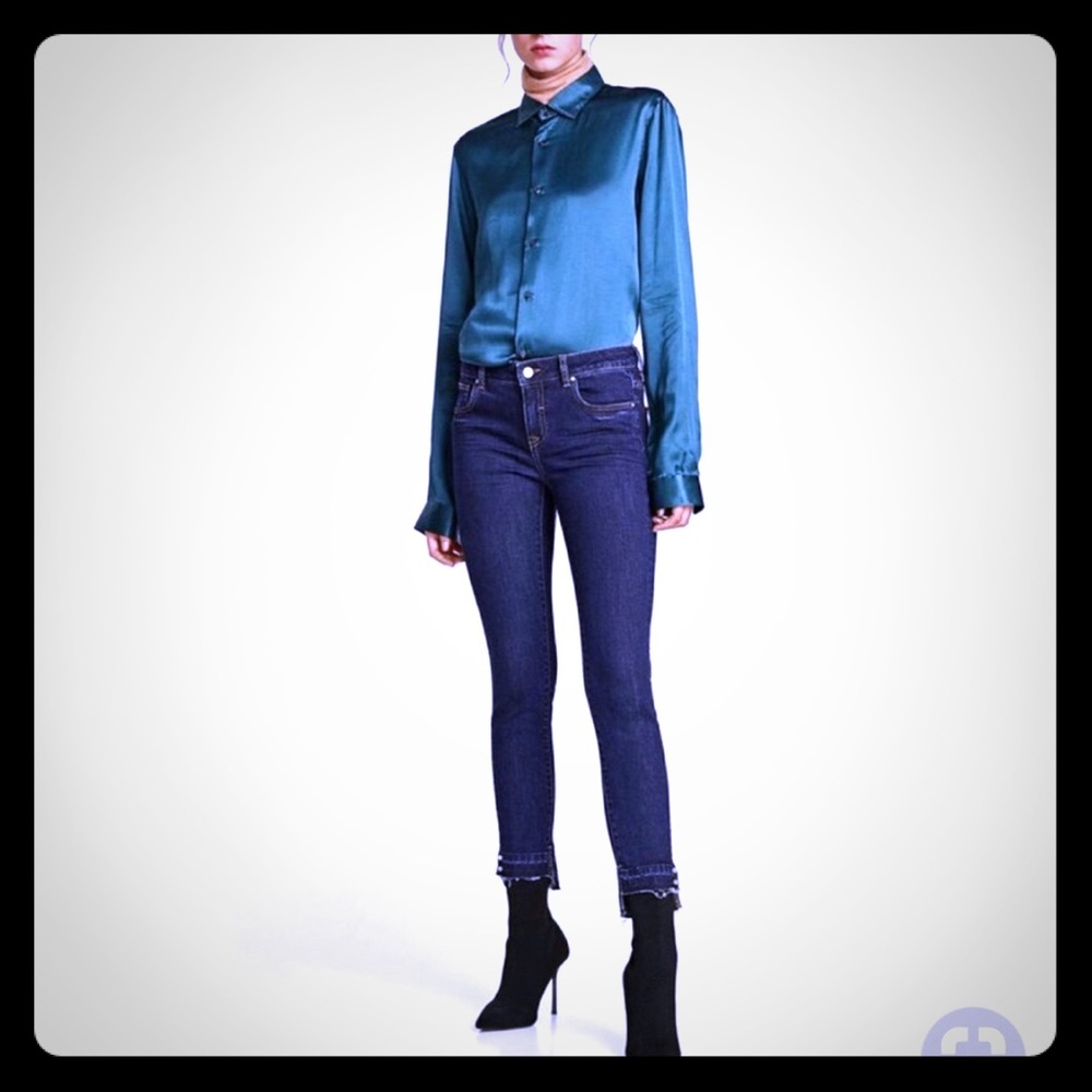 Zara basic jeans pearl bar ankle